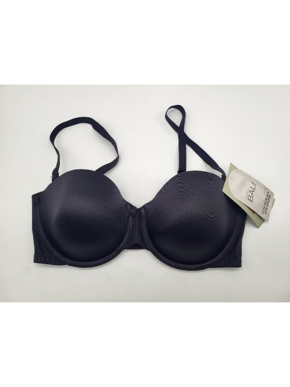 Beauty by Bali Stay in Place SZ 36C Strapless Convertible Black Bra DFB966